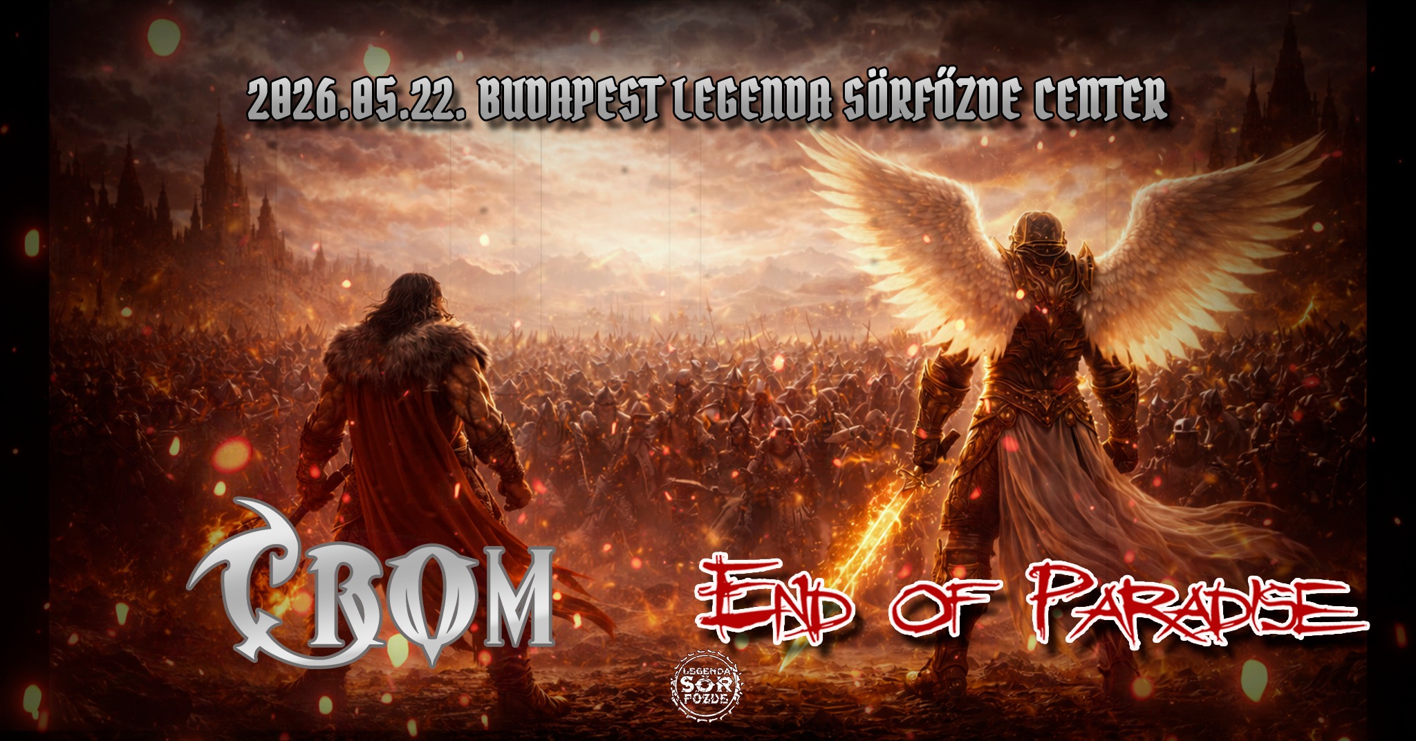 Crom és End Of Paradise koncert – Budapest, Legenda Sörfőzde Center