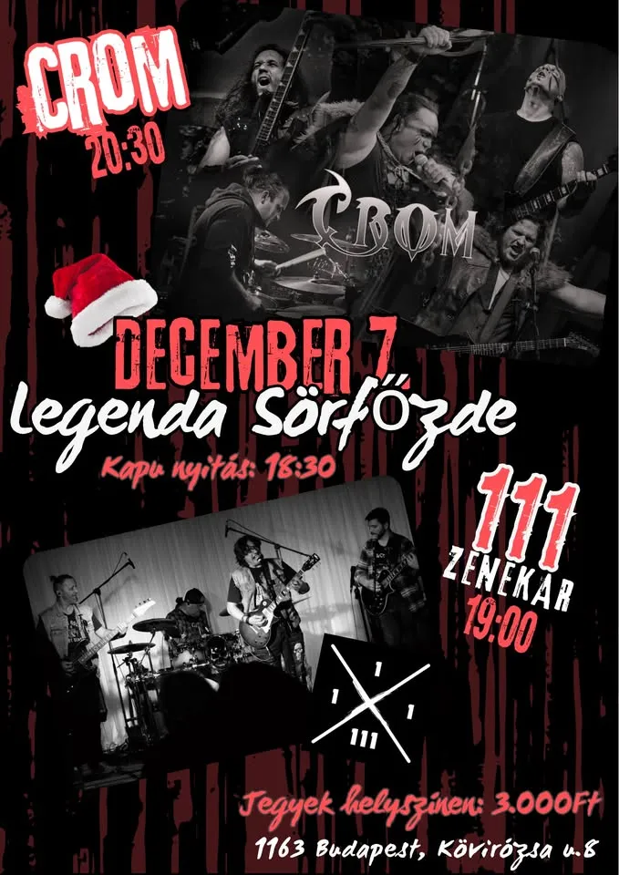 Crom koncert – Legenda Sörfőzde