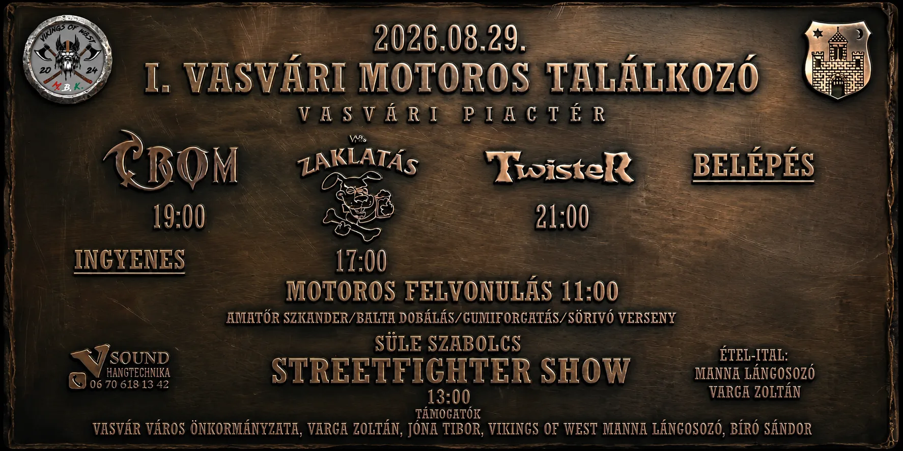 Crom koncert – I. Vasvári Motoros Találkozó, Vasvár