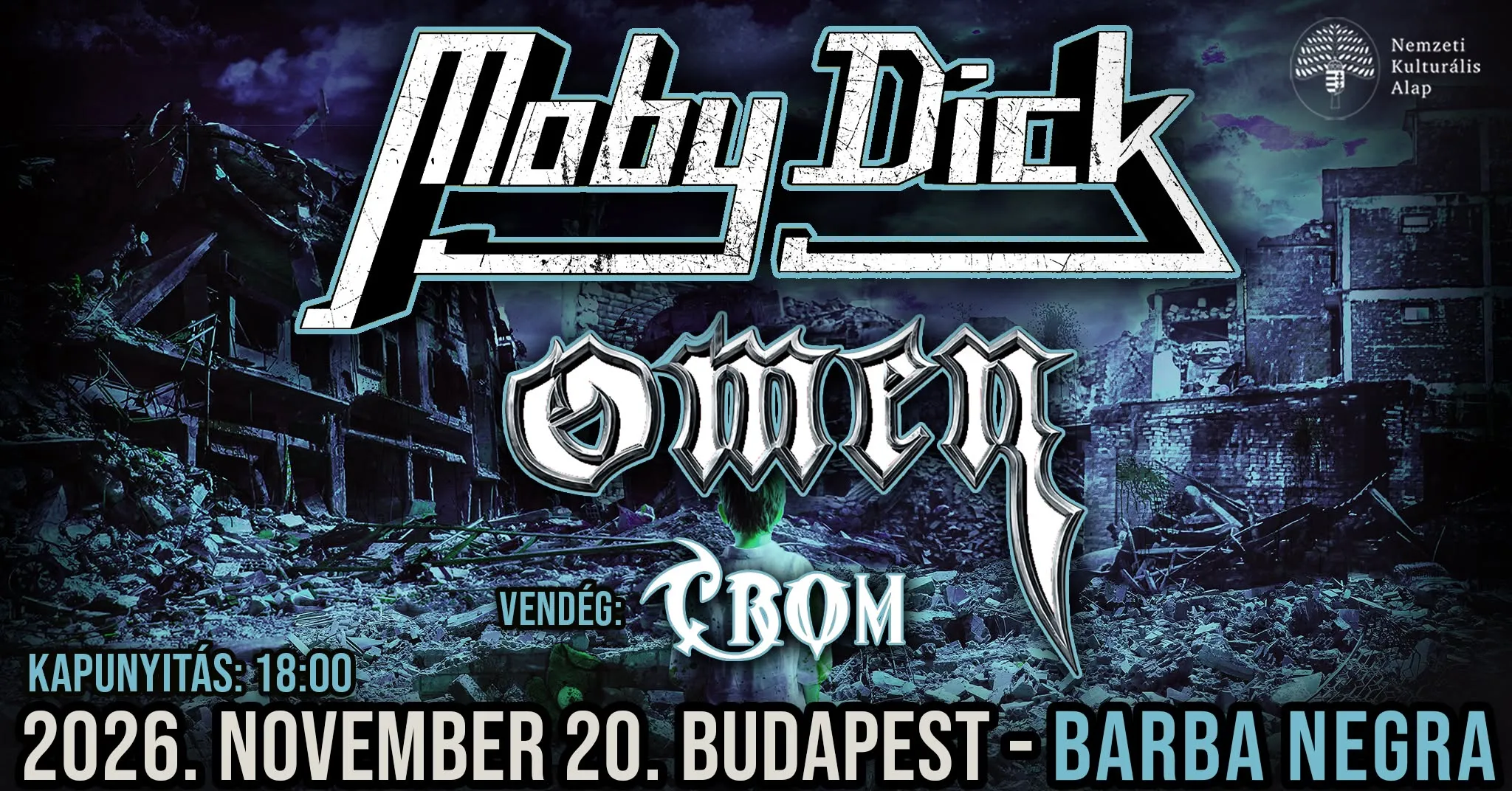 Metal Winter – Moby Dick, Omen és Crom koncert a Barba Negrában